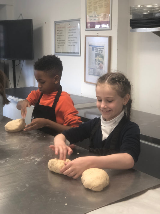 Kids Baking Roman Bread